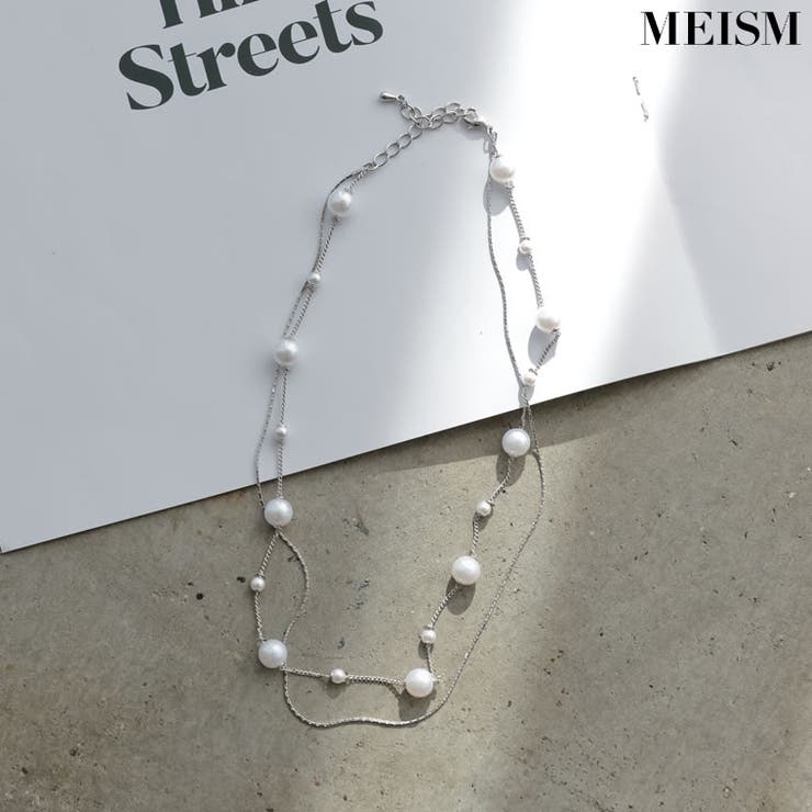 Re:EDIT [MEISM by Re:EDIT]フェイクパール×チェーン2連ネックレス アクセサリー shoplistselect-10503113 SHOPLIST パッケージ画像