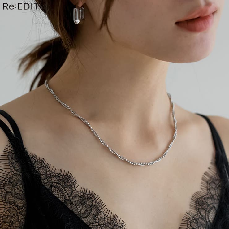Re:EDIT ボール×スネークチェーンコンビネックレス アクセサリー shoplistselect-10503115 SHOPLIST パッケージ画像