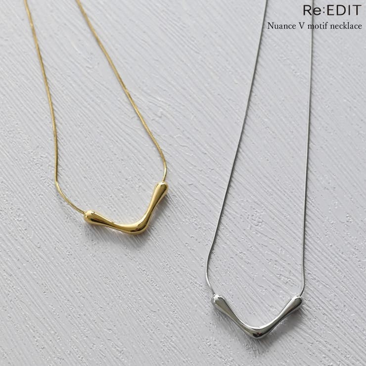 Re:EDIT ニュアンスVモチーフネックレス アクセサリー shoplistselect-10503116 SHOPLIST パッケージ画像