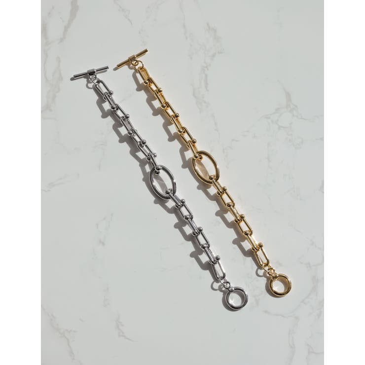 Re:EDIT オーバルモチーフチェーンブレスレット アクセサリー shoplistselect-10503122 SHOPLIST サンプル画像2