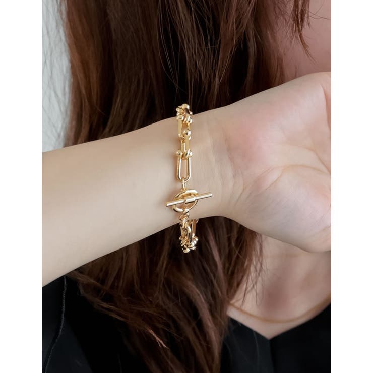 Re:EDIT オーバルモチーフチェーンブレスレット アクセサリー shoplistselect-10503122 SHOPLIST サンプル画像3