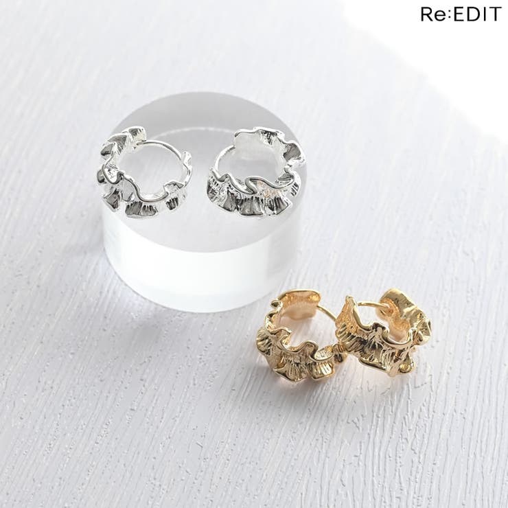 Re:EDIT フリルモチーフフープピアス アクセサリー shoplistselect-10503119 SHOPLIST パッケージ画像