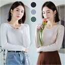 BACKYARD FAMILY 長袖Tシャツ インナー Vネック レディース ylm3199 トップス