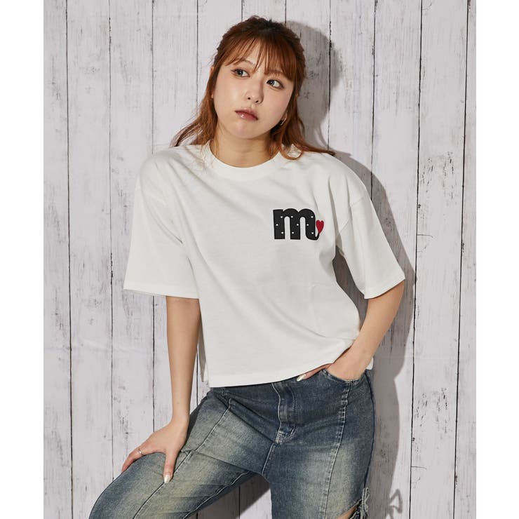 【10％OFFクーポン！7/26(日)1:59まで】GORGE 《ハートロゴ刺繍》Tシャツ／ストリート×フェミニン／春夏／全3色 トップス