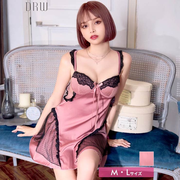 【10%OFFクーポン!11/27(木)1:59まで】Dazzy ベビードール ゴシック ドット フリル ベビードール インナー・下着