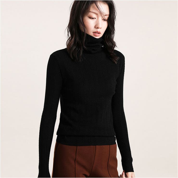 Turtleneck - BACKYARD FAMILY 秋冬 セーター ハイネック レディース pk1051 トップス