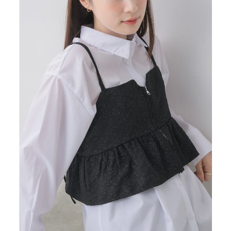RETRO GIRL フロントZIPビスチェ トップス