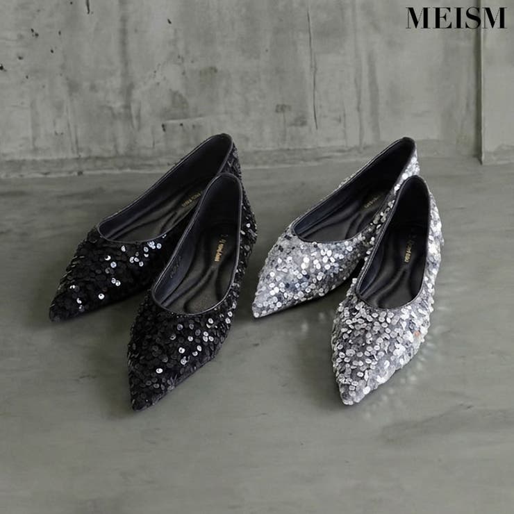 Re:EDIT [MEISM by Re:EDIT]スパンコールフラットパンプス シューズ・靴 shoplistselect-10356876 SHOPLIST パッケージ画像