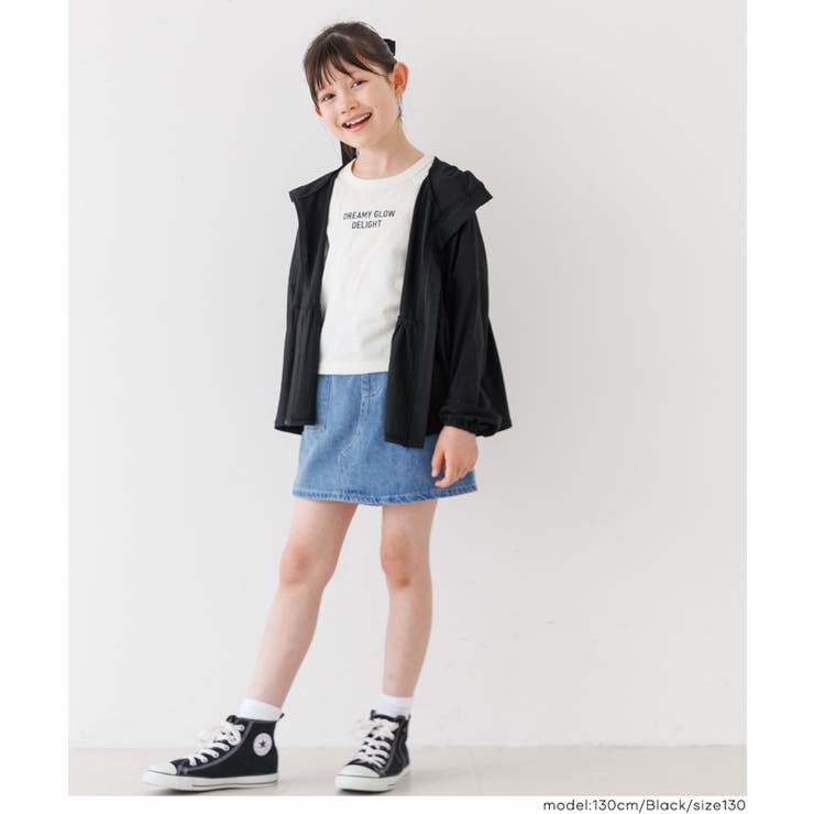 coca UVカットギャザーパーカー キッズ トップス