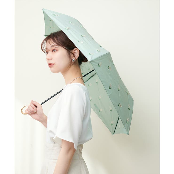 【20％OFFクーポン！5/15(金)限定】NICE CLAUP / OLIVE des OLIVE　OUTLET 【natural couture】Mapetal 折りたたみ傘 小物