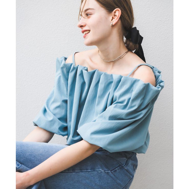 RETRO GIRL バルーンオフショルBL トップス