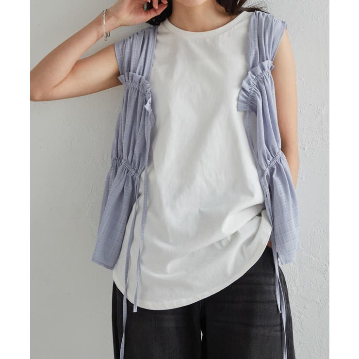 【20％OFFクーポン！7/25(土)限定】RANAN 【UVカット/接触冷感】ラウンドヘム無地タンクトップ ロング丈 トップス
