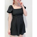 【5/15限定 15%OFFクーポン】ROJITA 【Rmine】ベルト切替スクエアネックサロペット ワンピース・ドレス