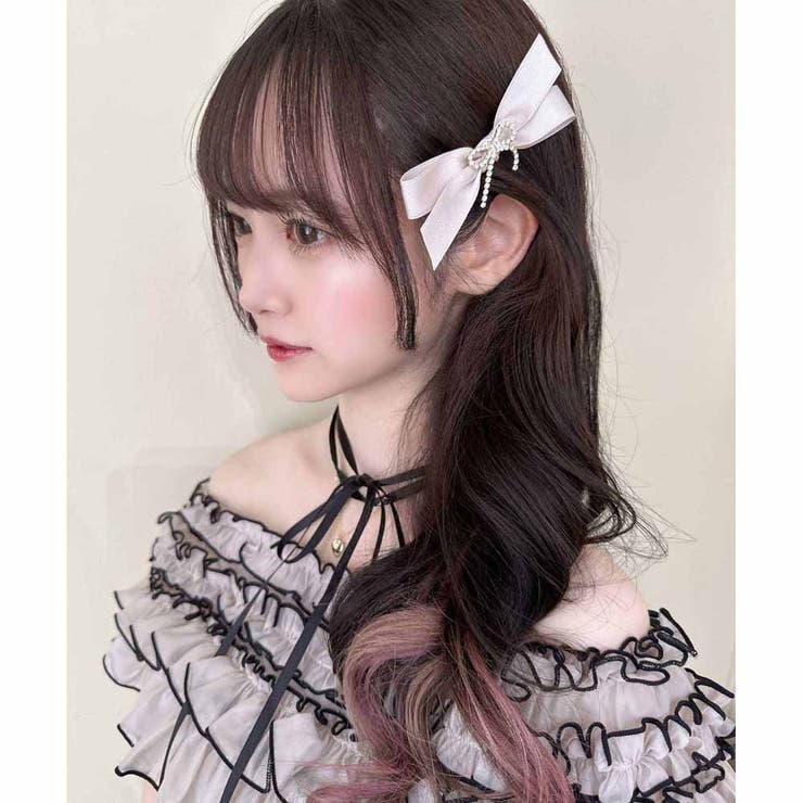 ROJITA ダブルリボンクリップセット ヘアアクセサリー