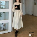 【10%OFFクーポン 9/9 23:59まで】TwoGates ワンピース ワンピ 長袖 重ね着風 レディース ワンピース・ドレス
