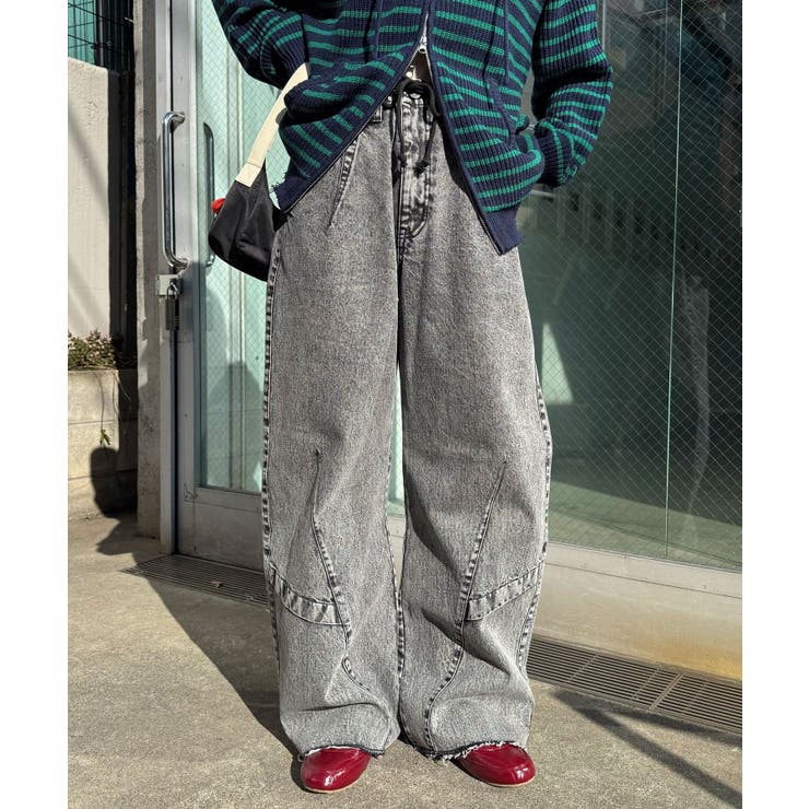 PAL GROUP OUTLET [Ciaopanic][Anti Warp] 전환 커브 와이드 데님 팬츠 바지