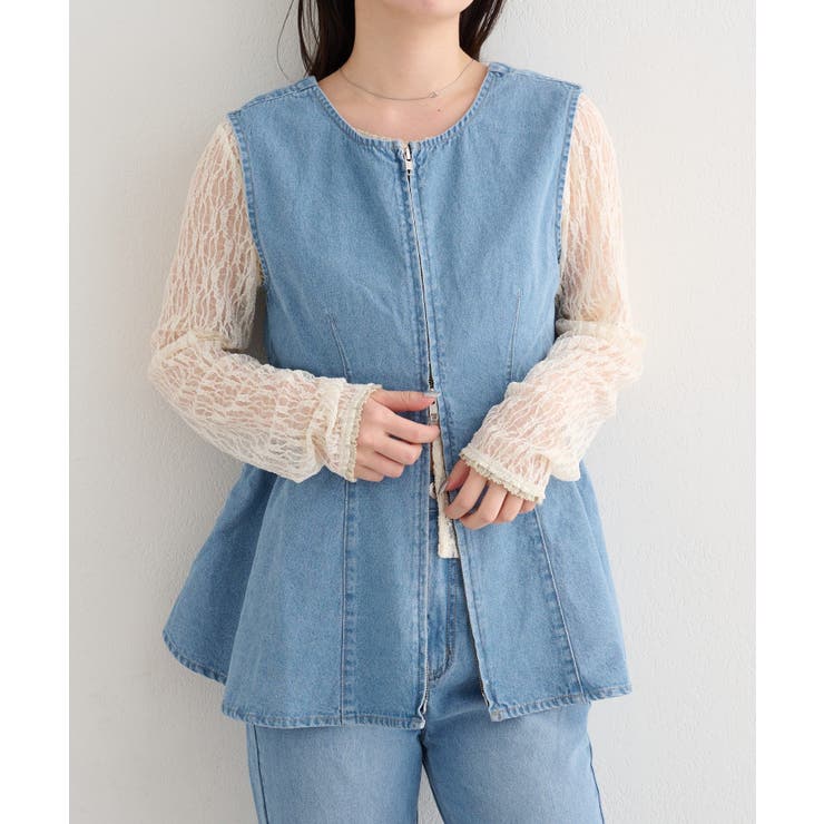 【10％OFFクーポン！5/7(木)9:59まで】PAL GROUP OUTLET 【Kastane】B デニムペプラムビスチェ トップスPAL GROUP OUTLET 【Kastane】B デニムペプラムビスチェ トップス