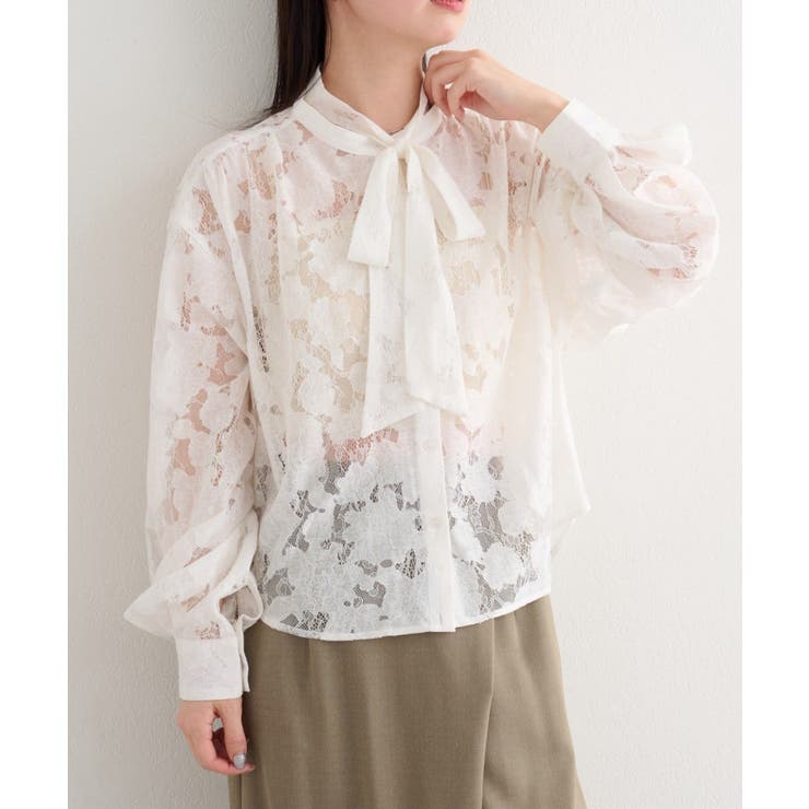PAL GROUP OUTLET 【Kastane】B レースボウタイブラウス トップス