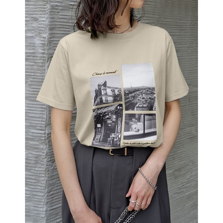Re:EDIT [リニューアル][UVカット][接触冷感][紫外線対策]PARISシティスケープTシャツ トップス shoplistselect-10355889 SHOPLIST サンプル画像3