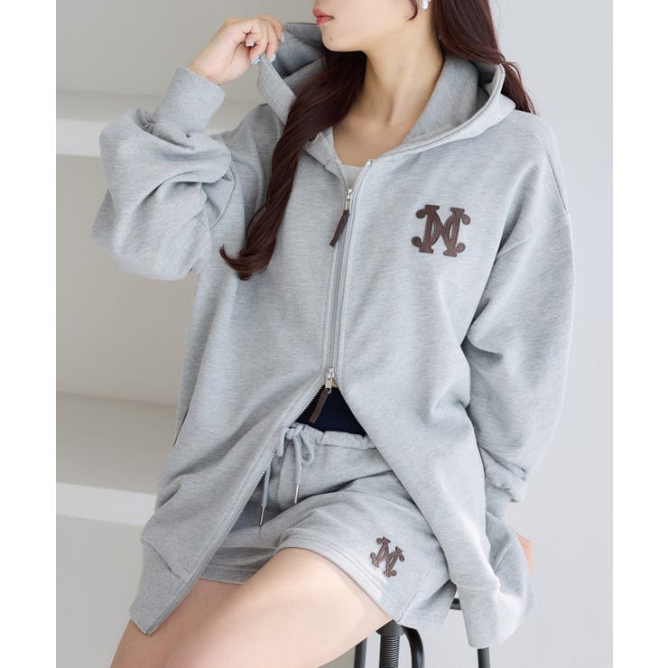 NICE CLAUP / OLIVE des OLIVE　OUTLET 【one after another】【セットアップ可能】ロゴ配色パーカー トップス