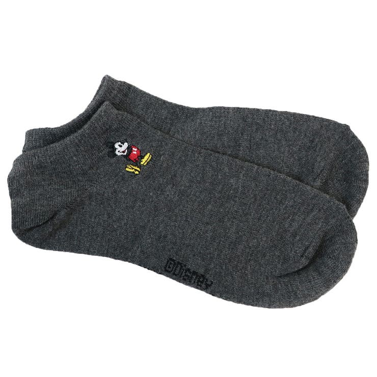 【10％OFFクーポン！5/7(木)9:59まで】cinemacollection ディズニー 女性用靴下 レディース ワンポイント刺繍アンクルソックス チャコール ミッキーマウス ウイックス その他cinemacollection ディズニー 女性用