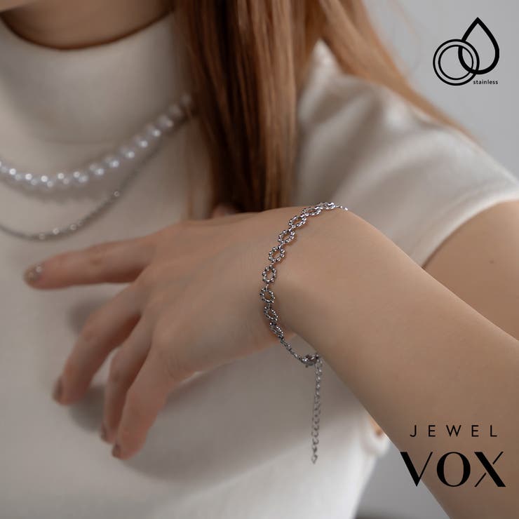Other - Jewel vox ブレスレット レディース ステンレス 金属アレルギー対応 チェーン 花 フラワー サークル ニュアンス ゴールド シルバー シンプル 韓国 大人 韓国ファッション 人気 アクセサリー
