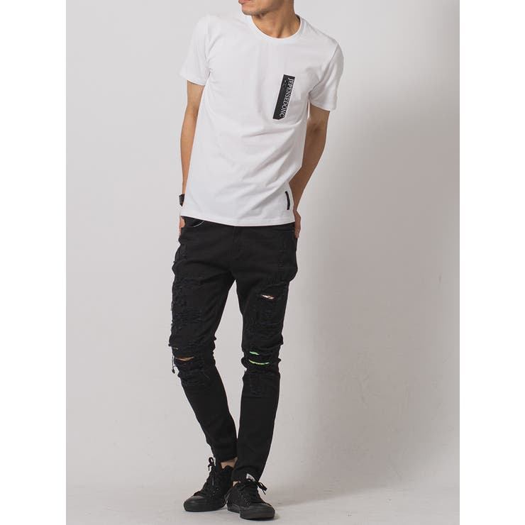 REGIEVO ストレッチジップポケットTシャツ トップス