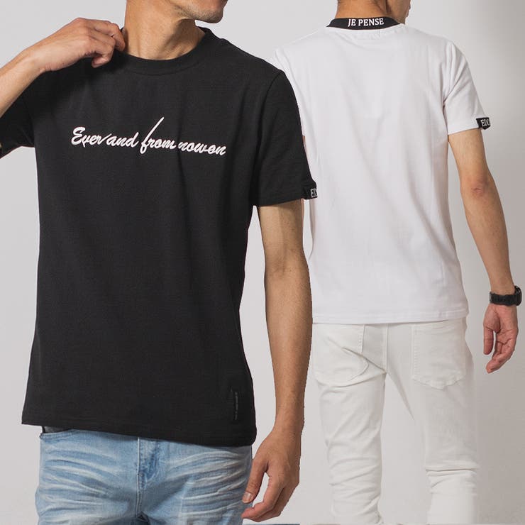 【10%OFFクーポン!11/27(木)1:59まで】REGIEVO リブデザインTシャツ トップス