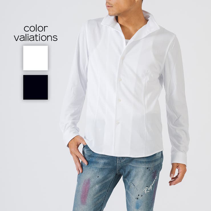 REGIEVO イタリアンカラーシャツ トップス