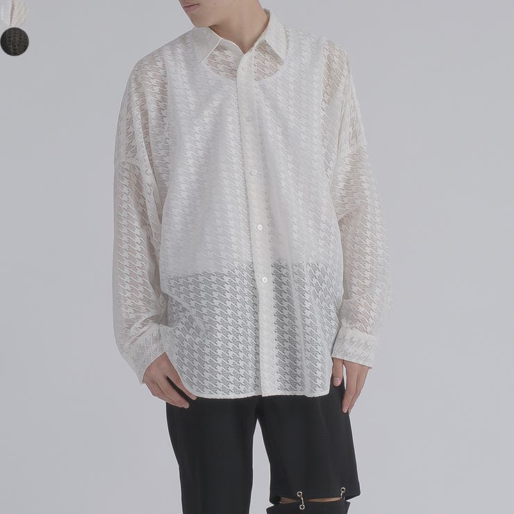 REGIEVO チェックシースルードルマンシャツ トップス