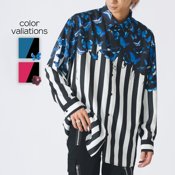 【10％OFFクーポン！11/11 (火)1:59まで】REGIEVO ストライプシャツ トップスのサムネイル