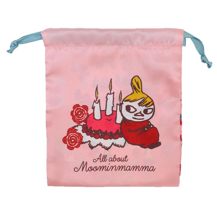 Other - cinemacollection ムーミン 巾着袋 リボン巾着 きんちゃくポーチ All about Moominmamma ピンク 北欧 スモールプラネット 小物入れ キャラクター グッズ 浴衣・着物