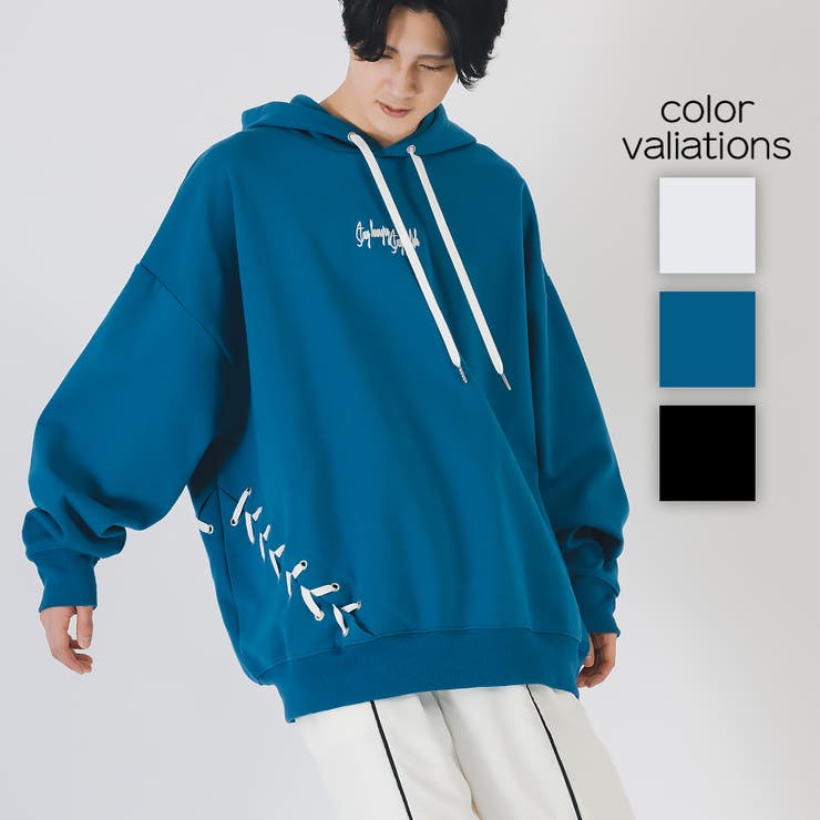 REGIEVO プルオーバー パーカー メンズ ビッグシルエット ストリート系 トップス