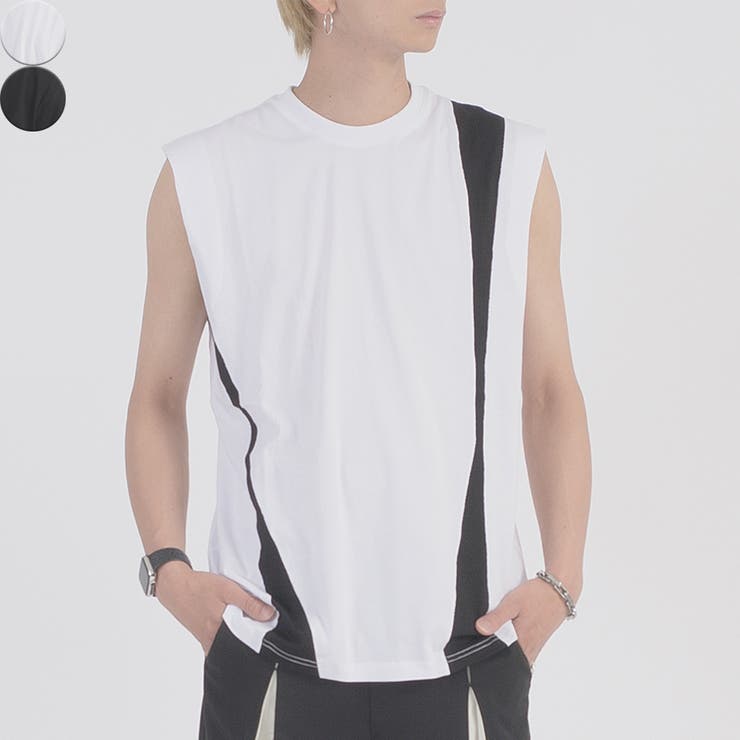 REGIEVO 配色切り替えノースリーブ トップス