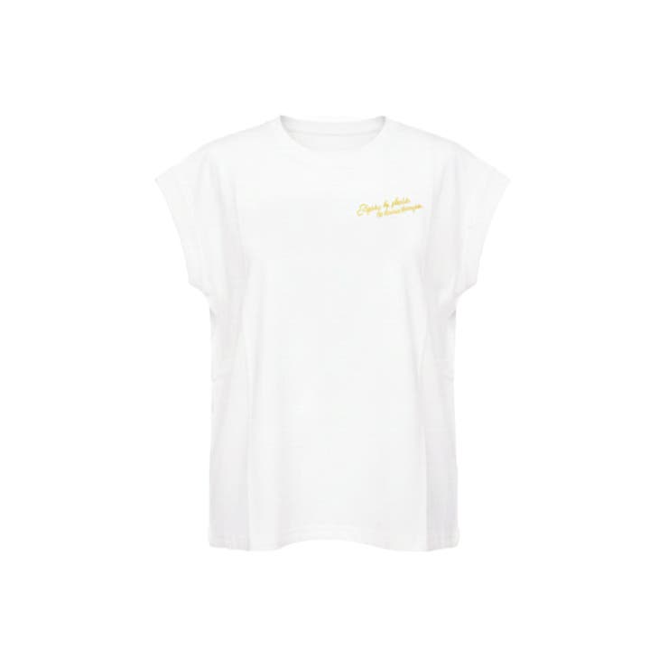 【10％OFFクーポン！7/11(土)1:59まで】coca フレンチスリーブ刺繍Tシャツ トップス
