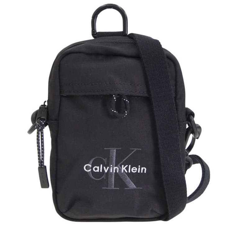 Riverall CALVIN KLEIN カルバンクライン バッグ メンズ レディース ショルダーバッグ ナイロン ブラック BOLD LOGO NYLON SLIM REPORTER LV04D3231G-BLACK CALVIN KLEIN バッグ 2