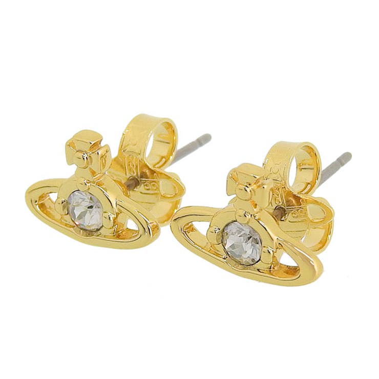 Riverall VIVIENNE WESTWOOD ヴィヴィアンウエストウッド アクセサリー レディース ピアス ゴールドカラー NANO SOLITAIRE EARRINGS 6201003702R944 VIVIENNE WESTWOOD アクセサ