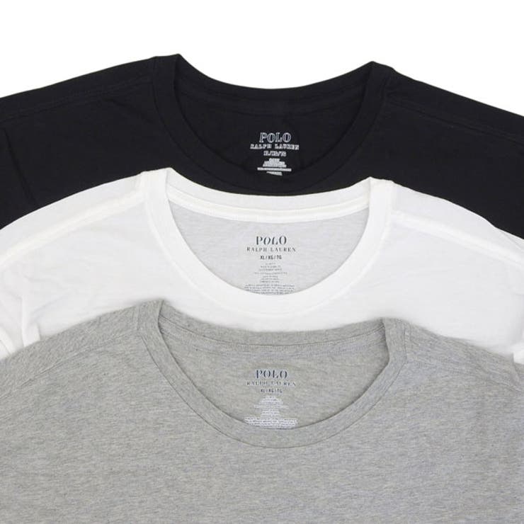 Riverall RALPH LAUREN ラルフローレン Tシャツ 3枚組 メンズ 半袖 L ホワイト ブラック グレー 3 SLIM FIT NSCNP3A729L RALPH LAUREN トップス 3