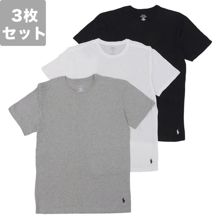 Riverall RALPH LAUREN ラルフローレン Tシャツ 3枚組 メンズ 半袖 XL ホワイト ブラック グレー 3 SLIM FIT NSCNP3A729XL RALPH LAUREN トップス