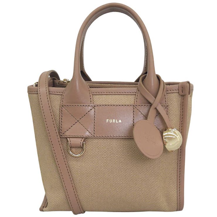 Riverall FURLA フルラ バッグ メンズ レディース 2WAY ショルダーバッグ キャンバス×レザー ブラウン FURLA DIVIDE IT MINI TOTE WB02068BX20934947S バッグ・鞄 2