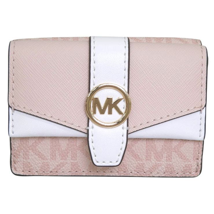 Riverall MICHAEL KORS マイケルコース 財布 レディース 三つ折り財布 アウトレット ホワイト×ピンク 35R6GGRD0B-183 MICHAEL KORS 財布 2