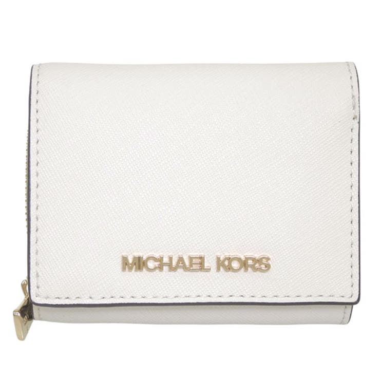 Riverall MICHAEL KORS マイケルコース 財布 レディース 二つ折り財布 アウトレット レザー ホワイト 35H9GTVZ5L-171 MICHAEL KORS 財布 2