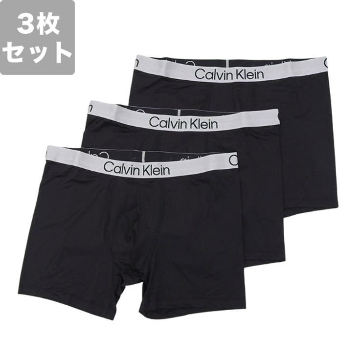 Riverall CALVIN KLEIN カルバンクライン ボクサーパンツ 下着 アンダーウェア 3枚セット メンズ M ブラック 3Pack Boxer Brief Microfiber NP2852O001M CALVIN KLEIN インナー・下