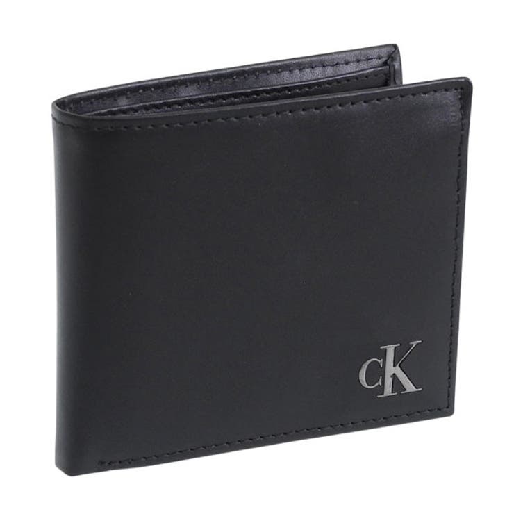 Riverall CALVIN KLEIN カルバンクライン 財布 メンズ 二つ折り財布 レザー ブラック BILLFOLD WITH COIN POCKET 31KJ130003 CALVIN KLEIN 財布