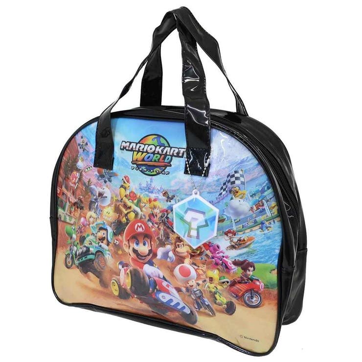 【10％OFFクーポン！5/27(水)1:59まで】cinemacollection マリオカートワールド プールバッグ ビーチボストンバッグ BLACK 海プール レジャー用品 ビーチバッグ キャラクター グッズ 水着