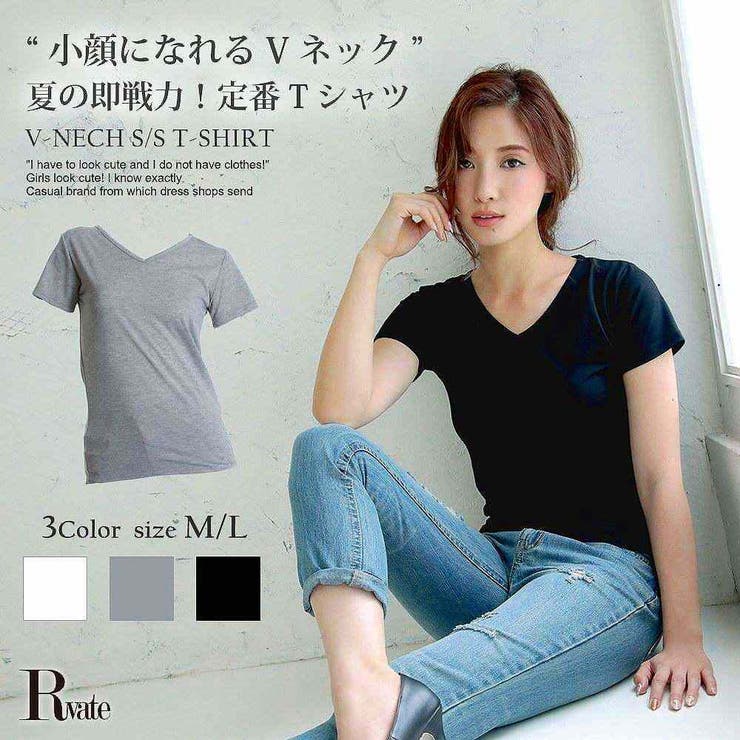 Rvate トップス Tシャツ レディース カットソー Vネック 半袖Tシャツ シンプル カットソー Rvate アールベート トップス