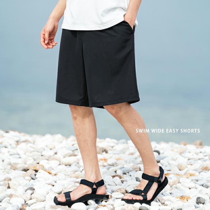 Rocky Monroe スイムショーツ 水着 水陸両用 スウィムパンツ メンズ スイムウェア 海パン メッシュ裏地 サーフ ショートパンツ ハーフ 短パン 耐塩素 イージー 膝丈 無地 総柄 レオパード レジャー 海 プール アウトドア キャンプ フェ