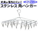 【5/16 1:59まで 5%OFFクーポン】BACKYARD FAMILY オールステンレス角ハンガー 32ピンチ バス・トイレ・掃除洗濯