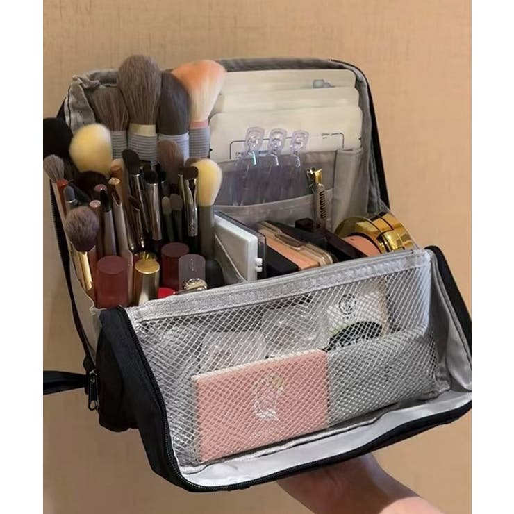 SUNSHINE CLOSET 使いやすいコスメポーチ おしゃれバニティポーチ 化粧ポーチ 筆入れスタンド型ガジェットポーチ トかわいいラベルポーチ大人 バッグ・鞄 shoplistselect-10513979 SHOPLIST サンプル画像3