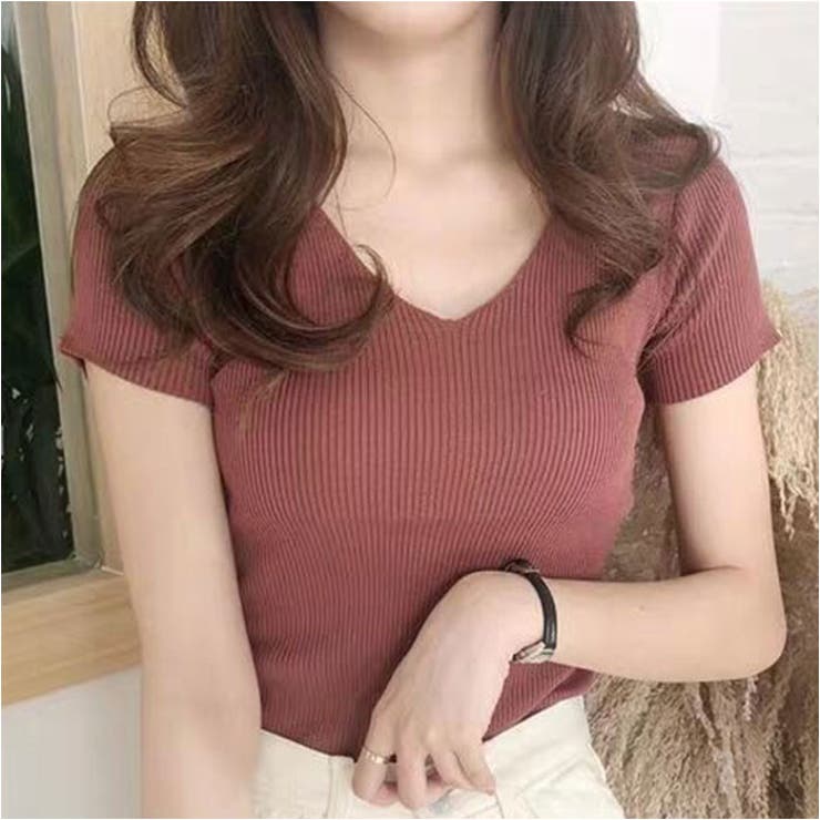 V-Neck - BACKYARD FAMILY サマーニット 半袖ニット おしゃれ ddsmy622 トップス